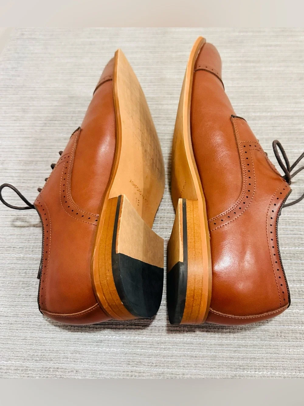 Ashford Hayes Define Men's Dress Shoes Cognac Tan Oxford Size 13M Model 055434